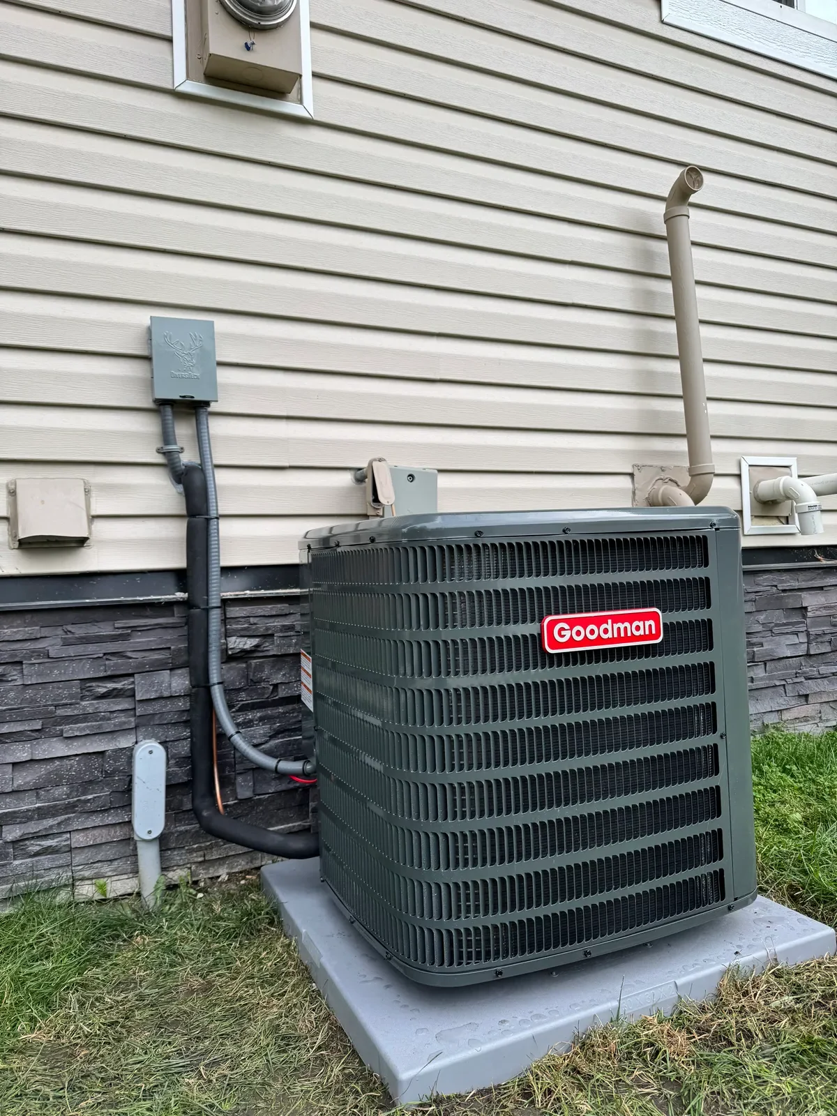 Air conditioning installation in a Calgary home